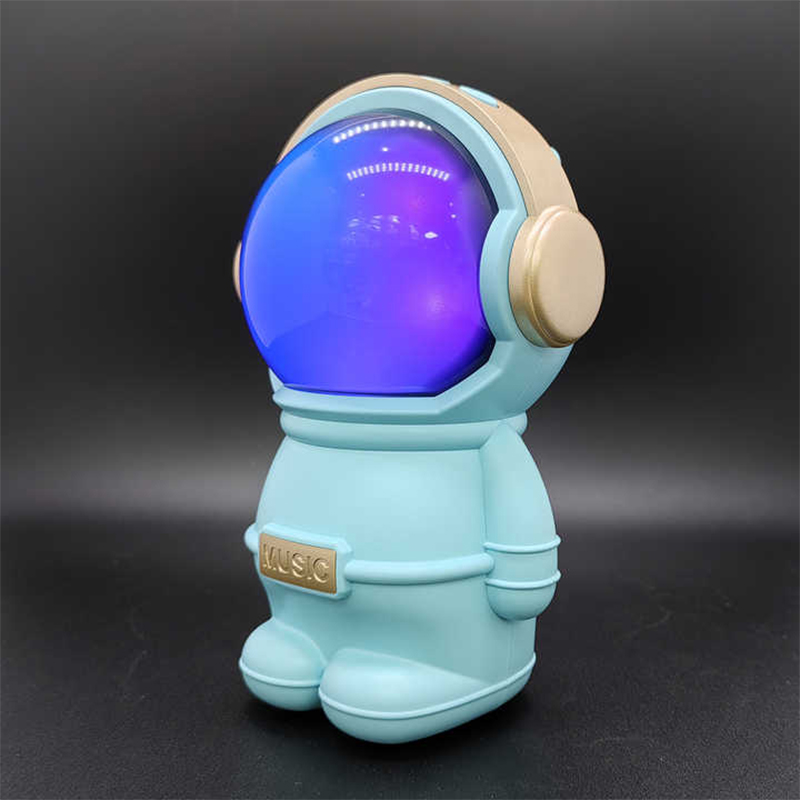 Picture of X-808 Astronaut Design Wireless Bluetooth Speaker 👨‍🚀 – 6.8W Output 🔊, Colorful LED Light 🌈, Portable 🎒 and Rechargeable 🔋 – Music Gift Gadget 🎁 - Aqua