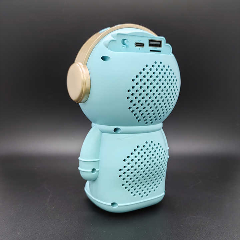 Picture of X-808 Astronaut Design Wireless Bluetooth Speaker 👨‍🚀 – 6.8W Output 🔊, Colorful LED Light 🌈, Portable 🎒 and Rechargeable 🔋 – Music Gift Gadget 🎁 - Aqua