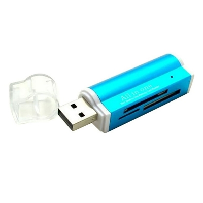 Picture of 15 in 1 All-in-One Multi Card Reader - High-Speed USB 2.0 - 480 Mbps Data Transfer - Plug & Play Compatible with SD, TF, MS, MMC, XD & More - Portable USB Card Reader