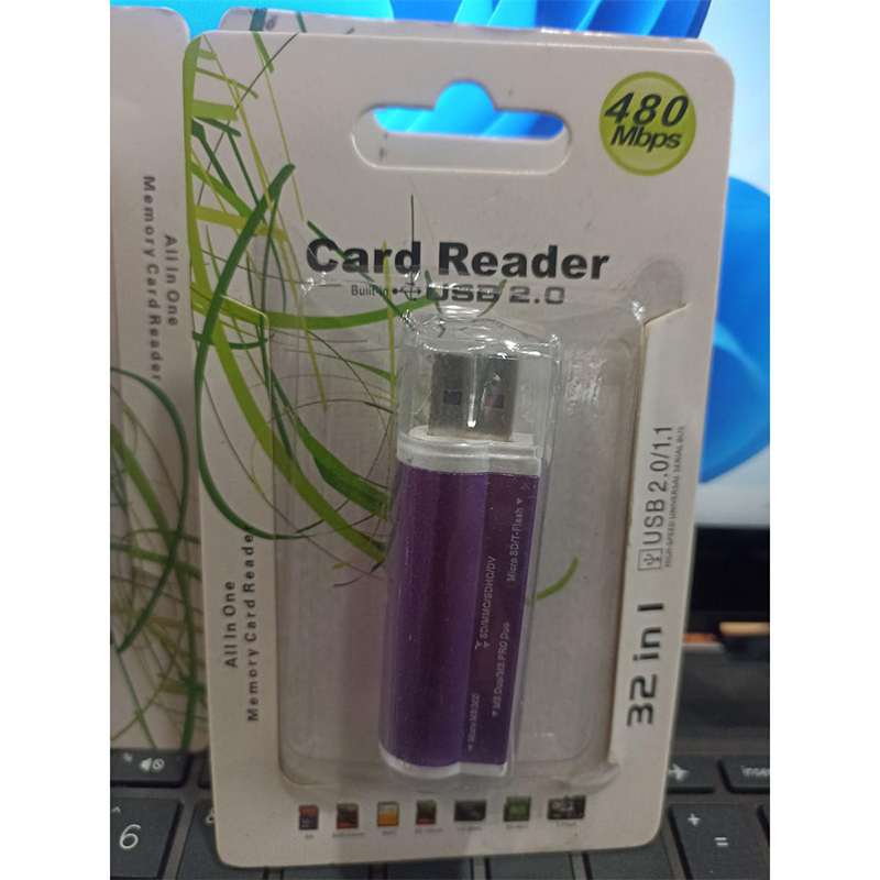 Picture of 15 in 1 All-in-One Multi Card Reader - High-Speed USB 2.0 - 480 Mbps Data Transfer - Plug & Play Compatible with SD, TF, MS, MMC, XD & More - Portable USB Card Reader