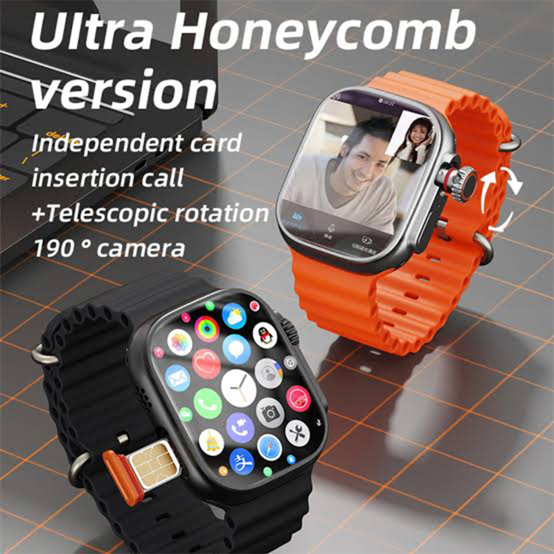 Picture of ULTRA S9 Android Smart Watch – 2.02" HD Full Touch Display – Bluetooth Calling & Video Call – Heart Rate, Blood Pressure, Sleep Monitor – Fitness Tracker – Dual Silicone Straps – Waterproof Smartwatch for Android & iOS - Multicolor