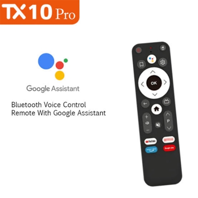 Picture of TX10 Pro Bluetooth Voice Control Smart Remote with Google Assistant – Universal Remote for Android TV, YouTube, Netflix, Prime Video & Google Play Navigation - Multicolor