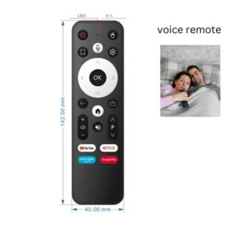 Picture of TX10 Pro Bluetooth Voice Control Smart Remote with Google Assistant – Universal Remote for Android TV, YouTube, Netflix, Prime Video & Google Play Navigation - Multicolor