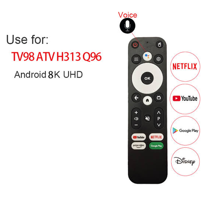Picture of TX10 Pro Bluetooth Voice Control Smart Remote with Google Assistant – Universal Remote for Android TV, YouTube, Netflix, Prime Video & Google Play Navigation - Multicolor
