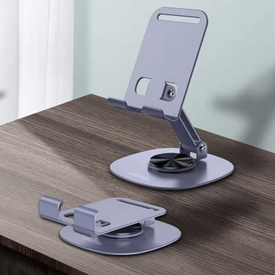 Picture of Desktop Folding Phone Stand 360 Rotateing – ZM-0114H – Adjustable Metal Stand for Mobile & Tablet (4"-12.9") - Multicolor