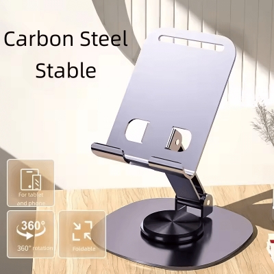Picture of Desktop Folding Phone Stand 360 Rotateing – ZM-0114H – Adjustable Metal Stand for Mobile & Tablet (4"-12.9") - Multicolor