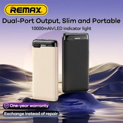 Picture of Remax RPP‑625 10000 mAh Dual USB Fast Charging Power Bank – Portable 2.1 A Output, Type‑C & MicroUSB Input, LED Display, ABS+PC Build - Multicolor