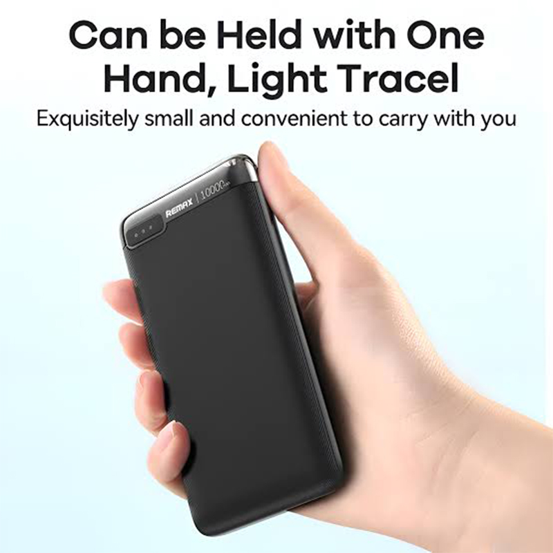 Picture of Remax RPP‑625 10000 mAh Dual USB Fast Charging Power Bank – Portable 2.1 A Output, Type‑C & MicroUSB Input, LED Display, ABS+PC Build - Multicolor