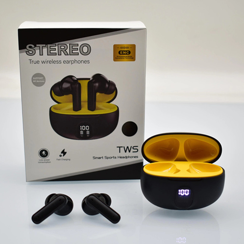 Picture of Stereo True Wireless Earphones – Smart Sports Headphones with ENC Noise Reduction, LED Digital Display, Fast Charging, High‑Quality Bass & Touch Control - Multicolor