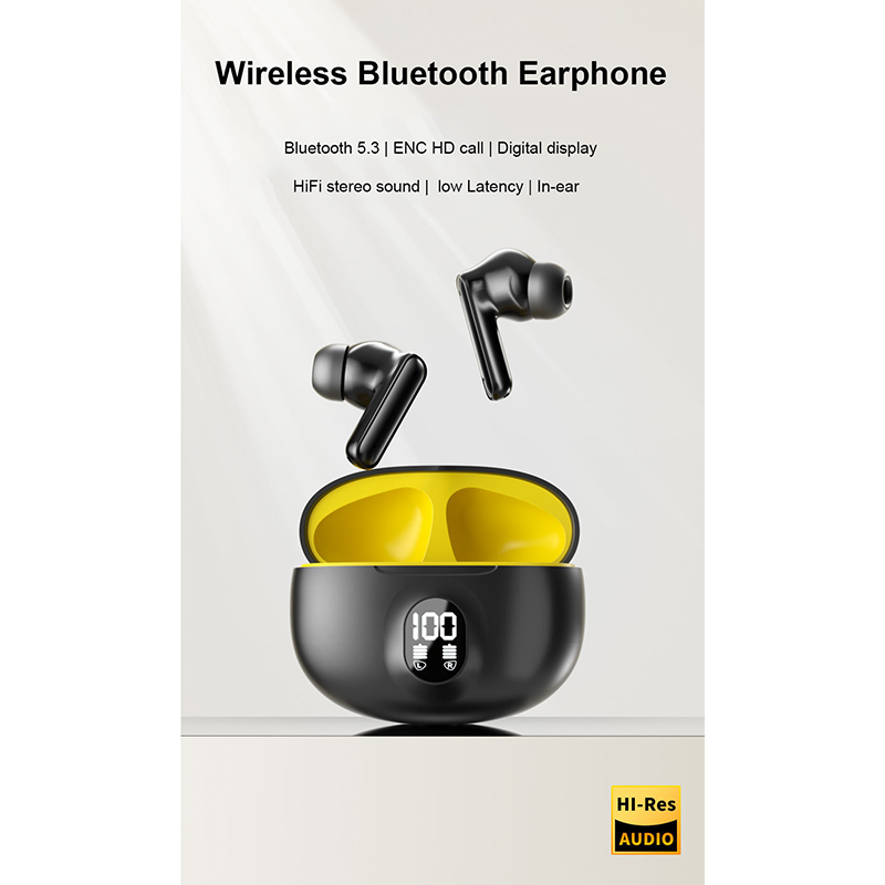 Picture of Stereo True Wireless Earphones – Smart Sports Headphones with ENC Noise Reduction, LED Digital Display, Fast Charging, High‑Quality Bass & Touch Control - Multicolor