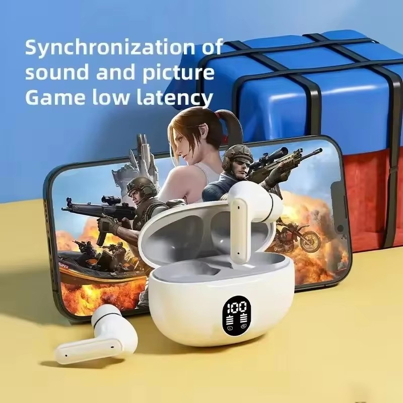 Picture of Stereo True Wireless Earphones – Smart Sports Headphones with ENC Noise Reduction, LED Digital Display, Fast Charging, High‑Quality Bass & Touch Control - Multicolor
