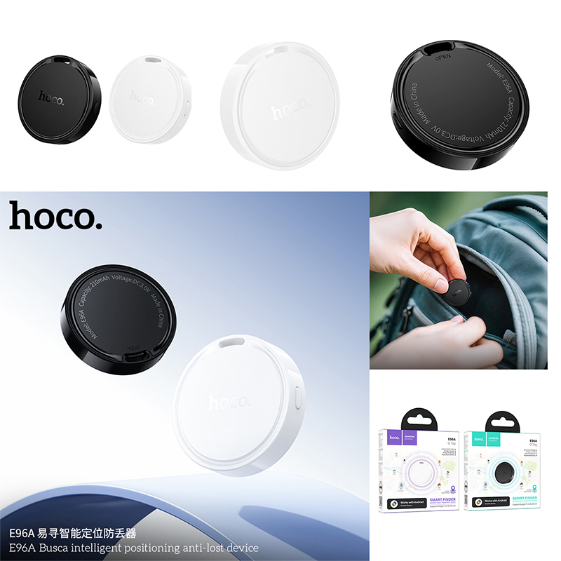 Picture of HOCO E96A Smart Finder – Compact Bluetooth Locator, Google Find My Device Compatible, Long Battery Life (6–8 Months), ABS Design - Multicolor