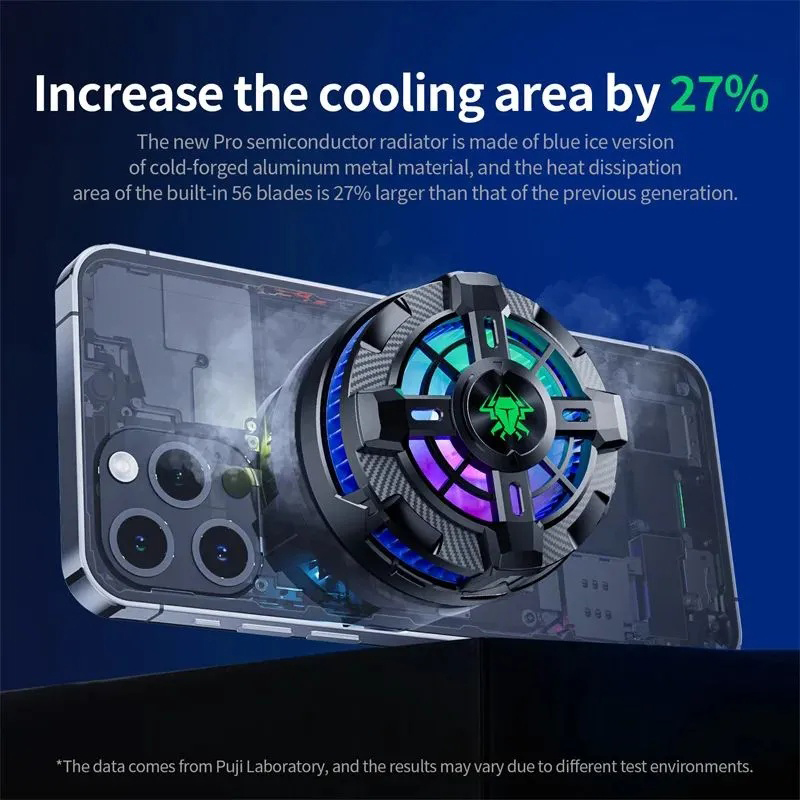 Picture of Plextone EX2 Pro RGB Magnetic Phone Cooler (Type-C, 2000mAh, Silent Cooling, RGB Light) - Multicolor