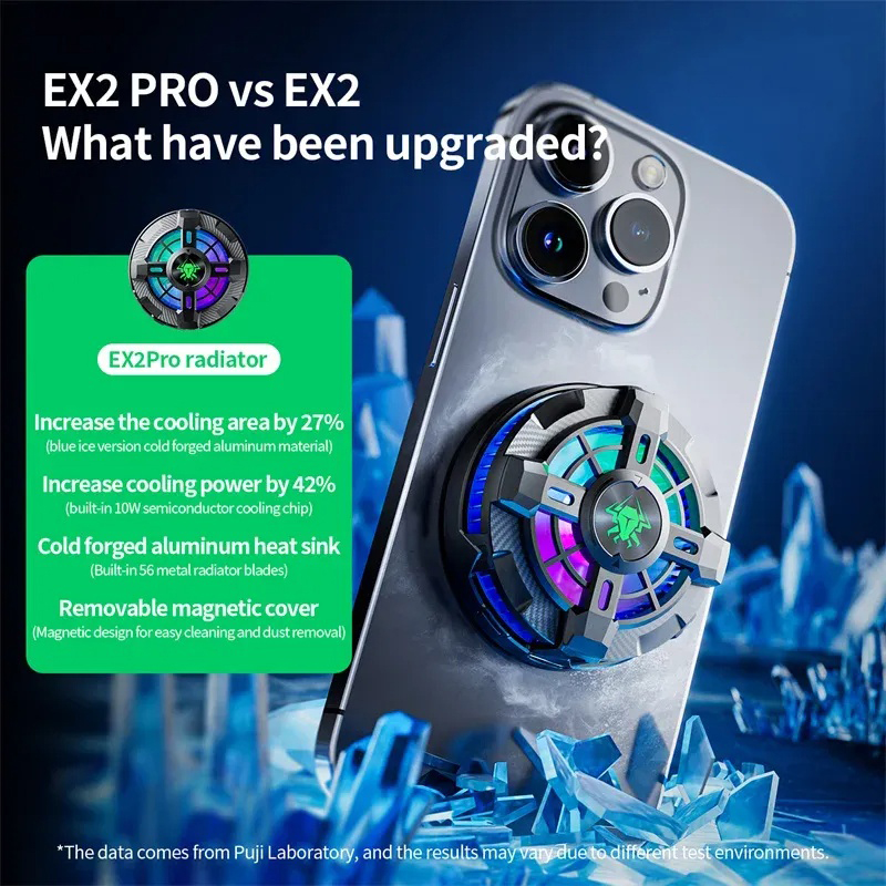 Picture of Plextone EX2 Pro RGB Magnetic Phone Cooler (Type-C, 2000mAh, Silent Cooling, RGB Light) - Multicolor
