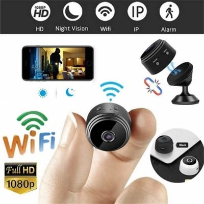 Picture of A9 Mini Camera – 1080P HD Wi-Fi Hidden Magnetic Nanny Cam, Night Vision & Motion Detection - Multicolor