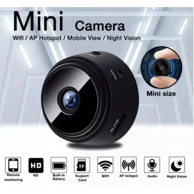 Picture of A9 Mini Camera – 1080P HD Wi-Fi Hidden Magnetic Nanny Cam, Night Vision & Motion Detection - Multicolor