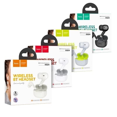 Picture of Hoco EQ24 Estrella Bluetooth 5.4 TWS Wireless Earbuds – 7-Hour Playback, Auto-Pairing, Master-Slave Switching, 320 mAh Case, Lightweight Ergonomic Design - Multicolor