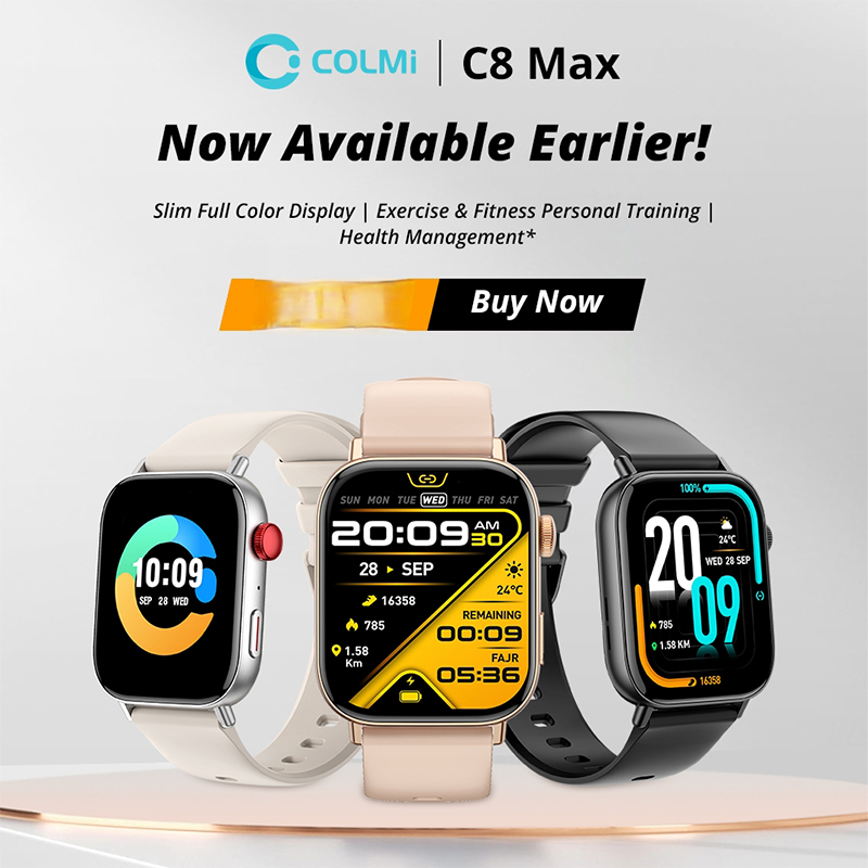 Picture of COLMI C8 Max Smartwatch – 1.93-Inch Display, Bluetooth Calling, 24/7 Health Monitoring, Wireless Charging