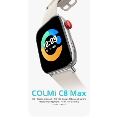 Picture of COLMI C8 Max Smartwatch – 1.93-Inch Display, Bluetooth Calling, 24/7 Health Monitoring, Wireless Charging
