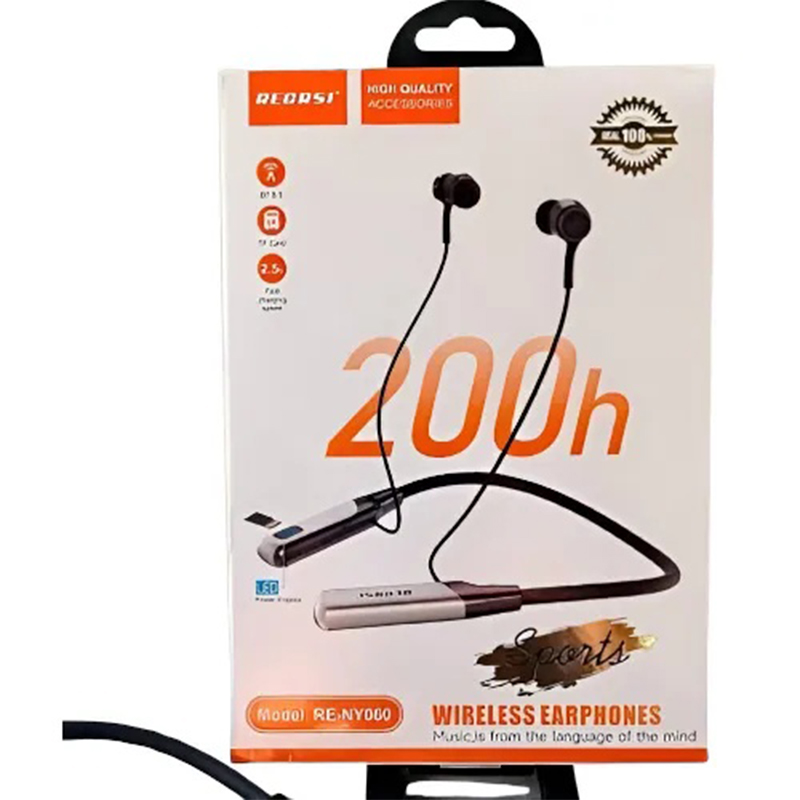 Picture of Recersi RE-NY060 Wireless Neckband – Bluetooth 5.3, HD Sound, Long Battery Life, Noise Reduction, Sweat Resistant - Multicolor