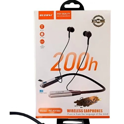 Picture of Recersi RE-NY060 Wireless Neckband – Bluetooth 5.3, HD Sound, Long Battery Life, Noise Reduction, Sweat Resistant - Multicolor