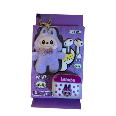 Picture of Labubu GT-21 Wireless Bluetooth Earbuds with Plush Keychain & Printed Charging Case – Music & Calls