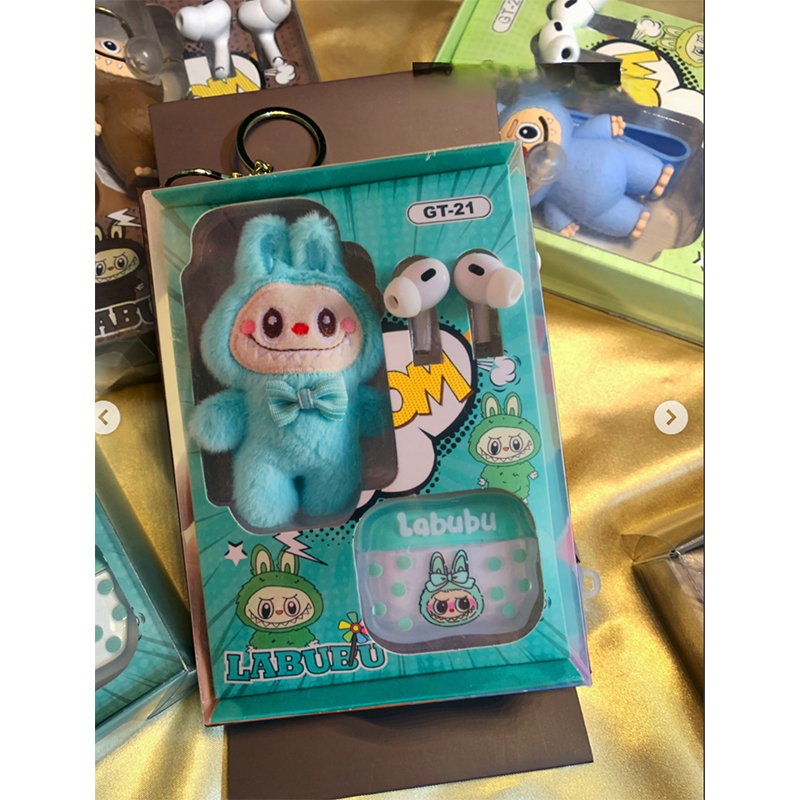Picture of Labubu GT-21 Wireless Bluetooth Earbuds with Plush Keychain & Printed Charging Case – Music & Calls