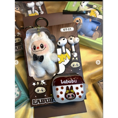 Picture of Labubu GT-21 Wireless Bluetooth Earbuds with Plush Keychain & Printed Charging Case – Music & Calls