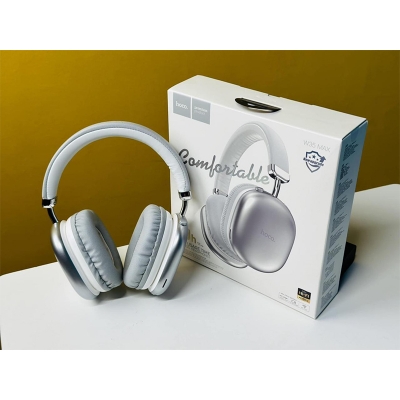 Picture of Hoco W35 Max Wireless Headphone – 90 Hrs Playtime, Bluetooth 5.3, 40 mm Driver - Silver