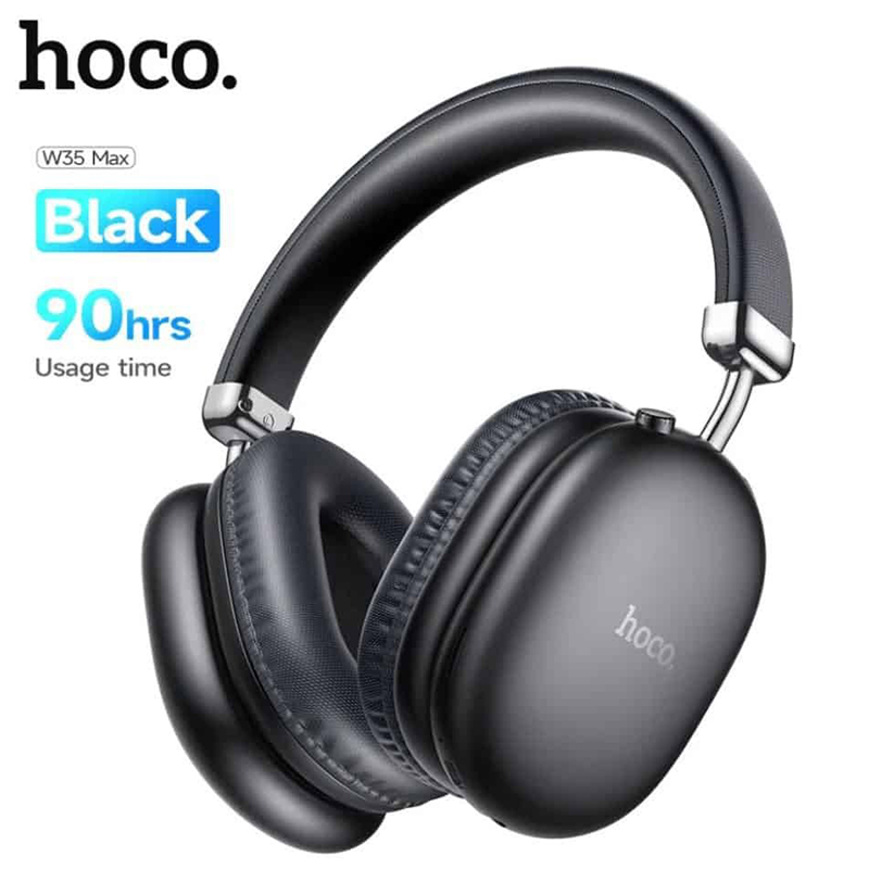Picture of Hoco W35 Max Wireless Headphone – 90 Hrs Playtime, Bluetooth 5.3, 40 mm Driver - Silver