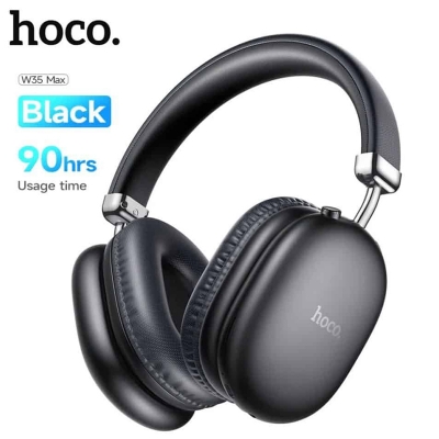 Picture of Hoco W35 Max Wireless Headphone – 90 Hrs Playtime, Bluetooth 5.3, 40 mm Driver - Silver