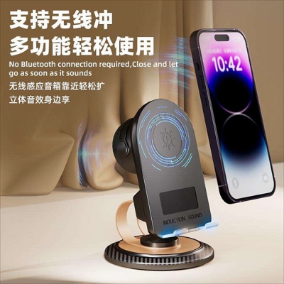 Picture of Sensor Speaker Stand – 5-in-1 Mobile Phone Holder with Wireless Induction Speaker