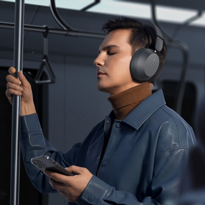 Picture of Baseus Bass 35 Max Wireless Headphones 50Hrs Long Battery Life Twilight Grey