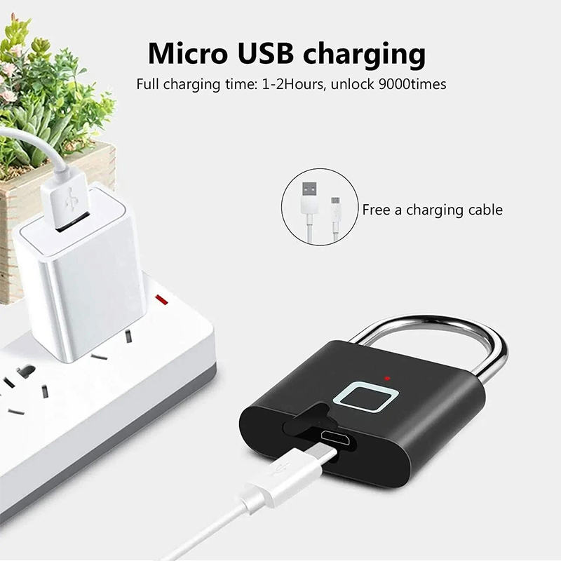 Picture of Smart Fingerprint Padlock – USB Rechargeable, Keyless Biometric Lock - Multicolor