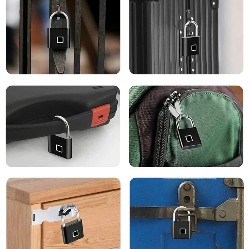 Picture of Smart Fingerprint Padlock – USB Rechargeable, Keyless Biometric Lock - Multicolor