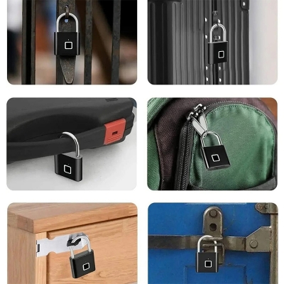 Picture of Smart Fingerprint Padlock – USB Rechargeable, Keyless Biometric Lock - Multicolor