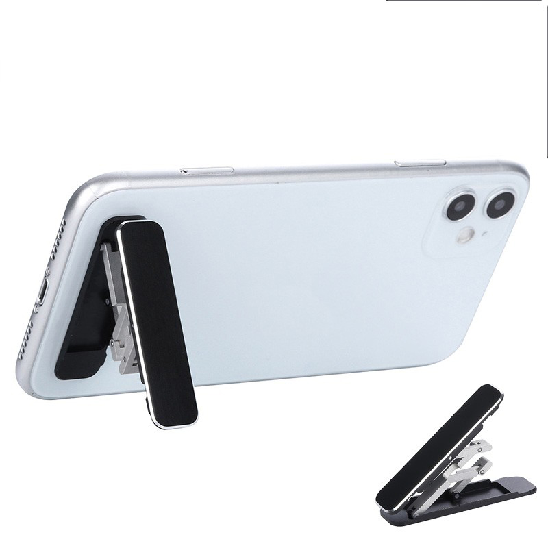 Picture of Universal Adhesive Back Stickers Mini ABS Portable Folding Desk Mount Holder Mobile Phone Cradle Stand for Cellphone - Multicolor