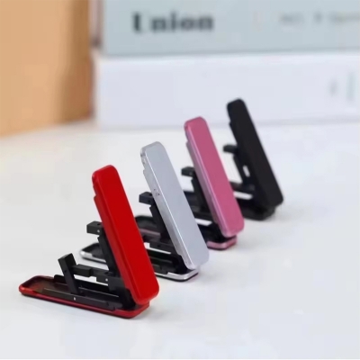 Picture of Universal Adhesive Back Stickers Mini ABS Portable Folding Desk Mount Holder Mobile Phone Cradle Stand for Cellphone - Multicolor