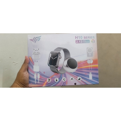 Picture of H10 Series Ultra Smartwatch Combo 10 in 1 Pack With 2.13 Inch AMOLED Display Wireless Earbuds Bluetooth Speaker And Multiple Straps - Multicolor