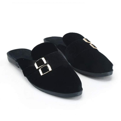 Picture of Mokmol Loafer Half Shoes For Men - Loafer For Men-Black