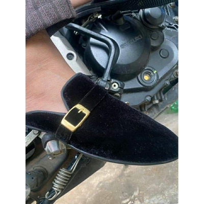 Picture of Eid collection Mokmol Loafer Half Shoes For Men-Black