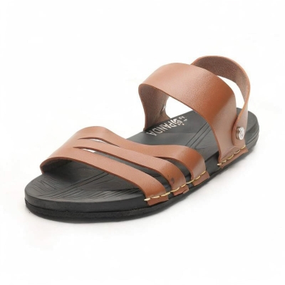 Picture of Men's Stylish Leather Sandal-Brown