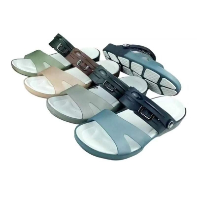 Picture of New style summer beach jelly shoes clear PVC sandals men clogs-Multicolor