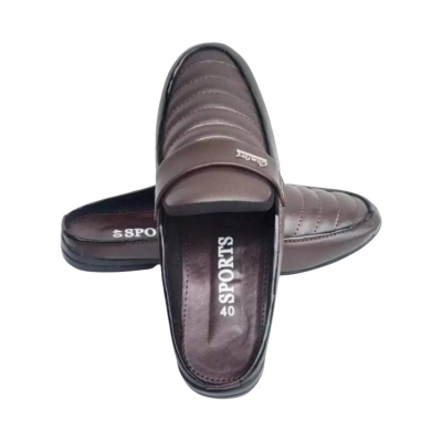 Picture of Nagra Panjabi's Shoe Loafer Half Shoes For Men-Chocolate