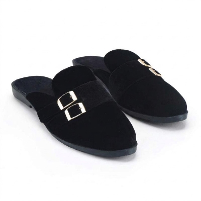Picture of Velvet Loafer Half Shoes For Men - Lofar-Black