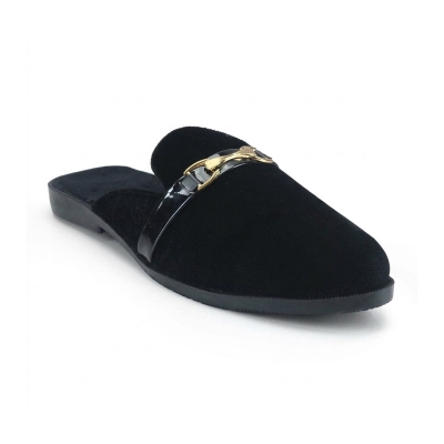 Picture of Eid Collection Mokmol Loafer Half Shoes For Men - Lofar-Black