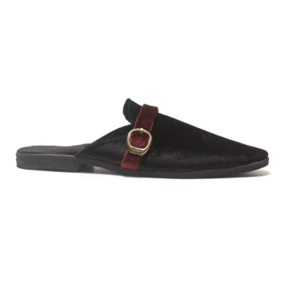 Picture of Eid collection Velvat half shoes For men-Black