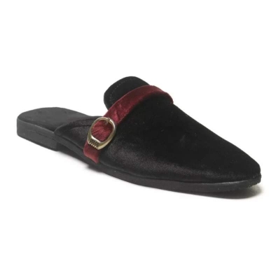 Picture of Eid collection Velvat half shoes For men-Black