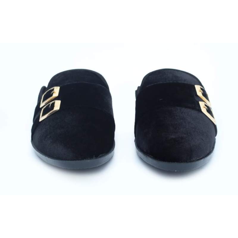 Picture of Eid collection Velvat half shoes For men-Black