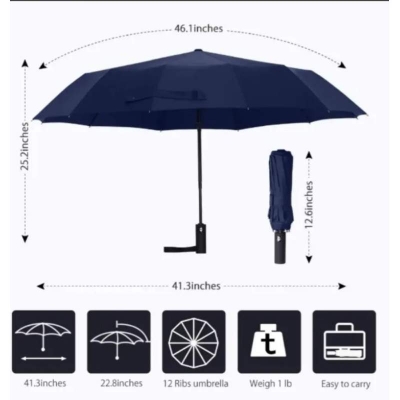 Picture of original BMW motorsports 12 rib auto open & close umbrella 100% waterproof